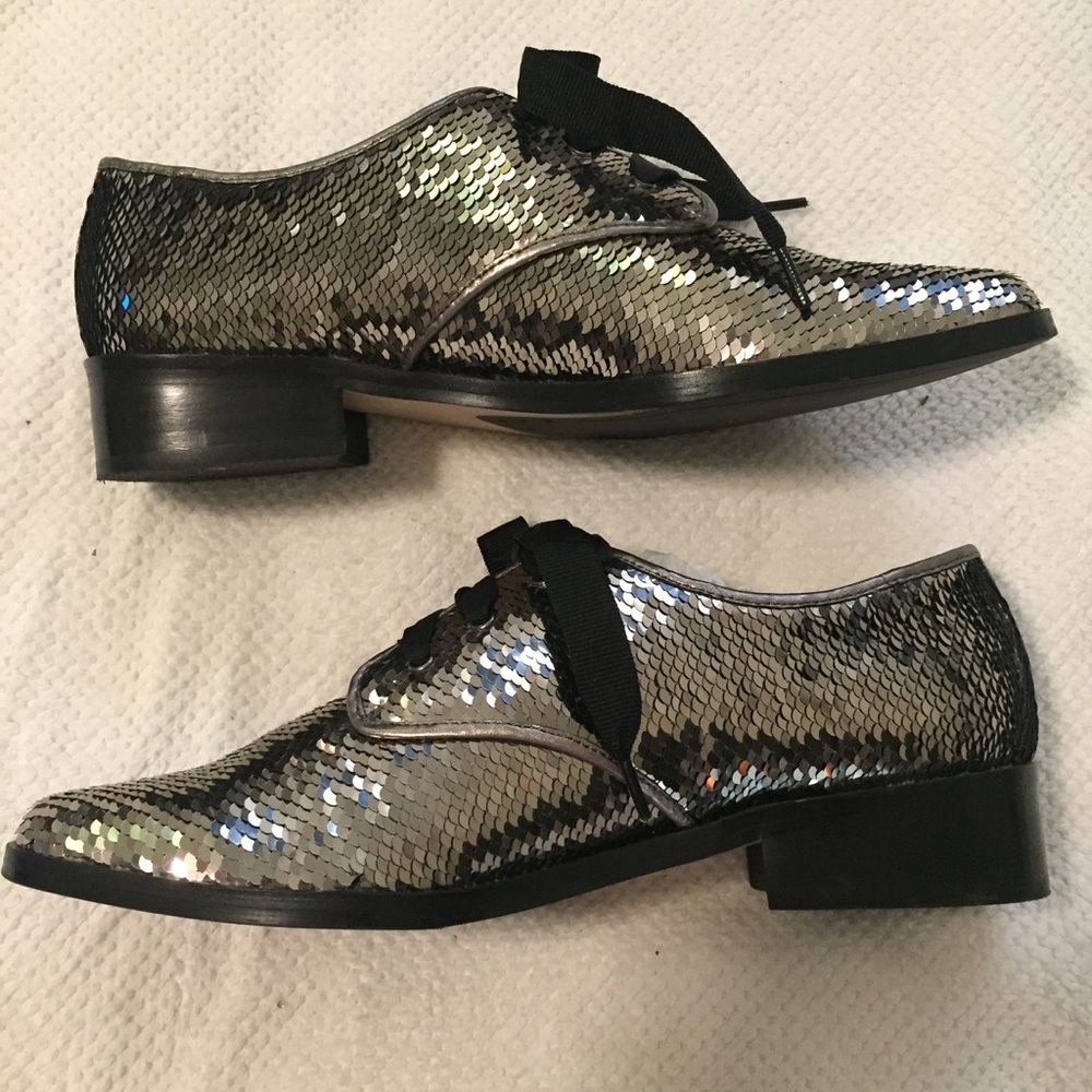 Gunmetal Sequin Oxford - Picture 4 of 8